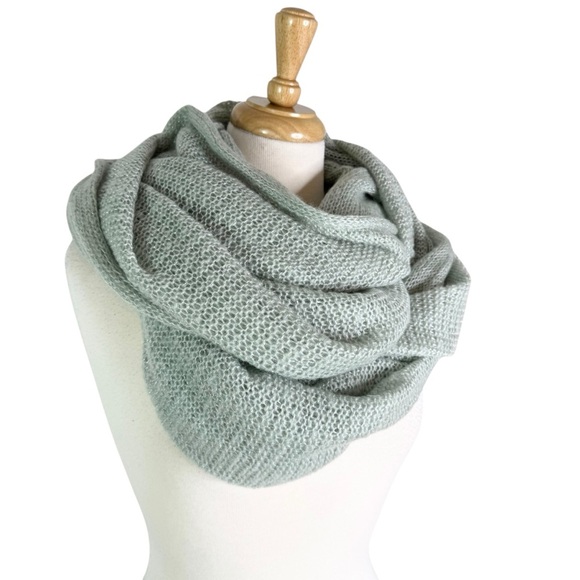 Anthropologie Accessories - Anthropologie Pins and Needles Infinity Scarf Grey Green NWT